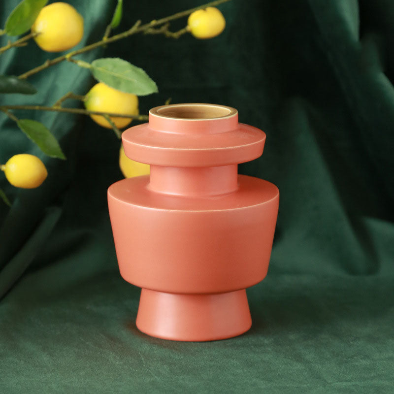 Modern Morandi Ceramic Totem Vase - HOUSYE