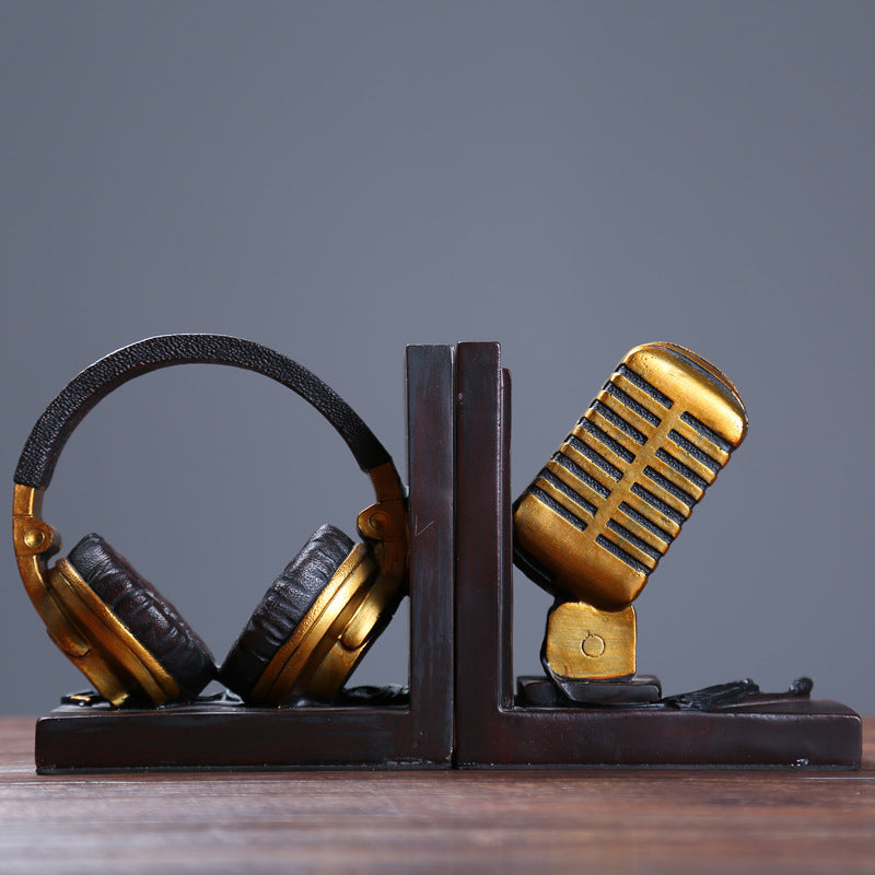 Microphone & Headset Sculpture Bookends - HOUSYE