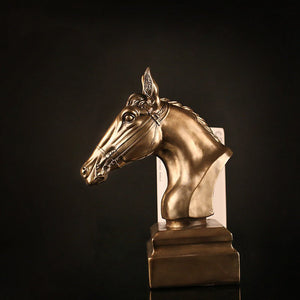 Horse Head Sculpture Bookends - HOUSYE