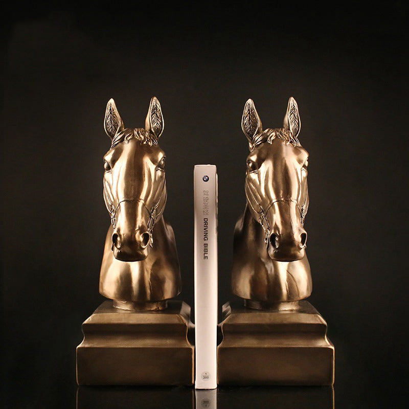 Horse Head Sculpture Bookends - HOUSYE