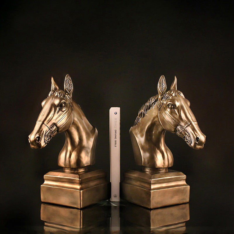 Horse Head Sculpture Bookends - HOUSYE