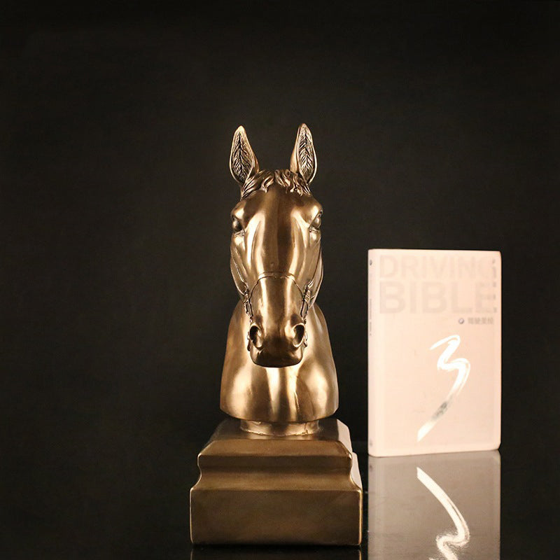 Horse Head Sculpture Bookends - HOUSYE