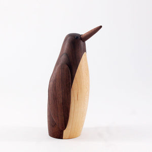 Wooden Penguin Sculptue Decor Object - HOUSYE