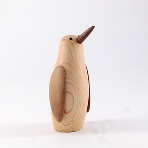 Wooden Penguin Sculptue Decor Object - HOUSYE