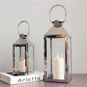 Silver Candle Lantern - HOUSYE