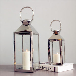 Silver Candle Lantern - HOUSYE