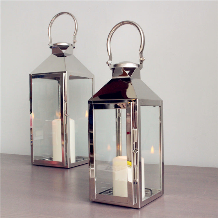 Silver Candle Lantern - HOUSYE