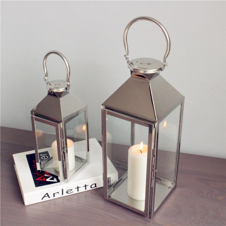 Silver Candle Lantern - HOUSYE