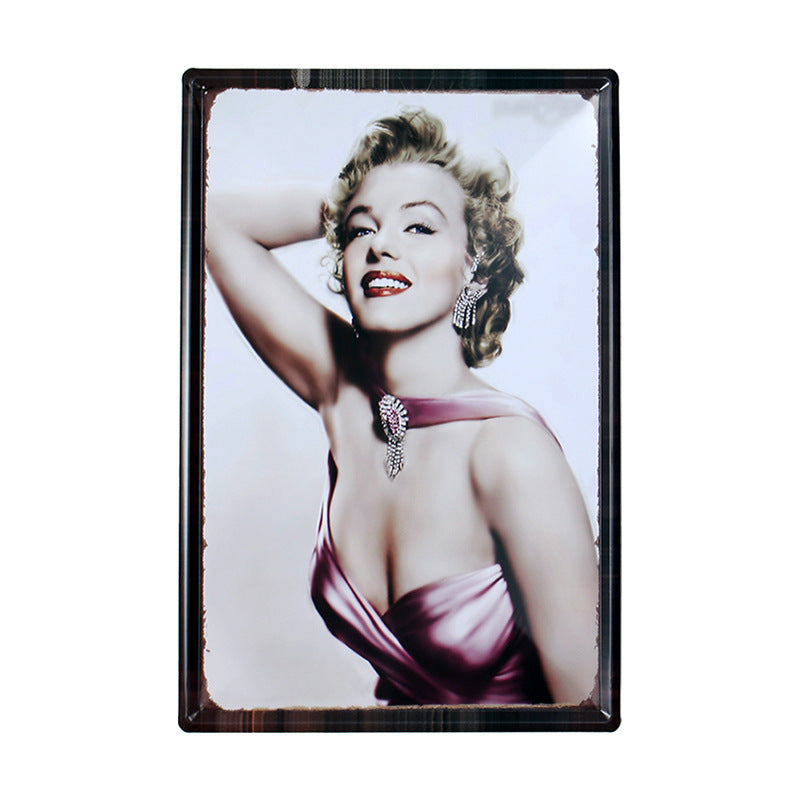 Marilyn Monroe Vintage Tinplate Wall Painting - HOUSYE