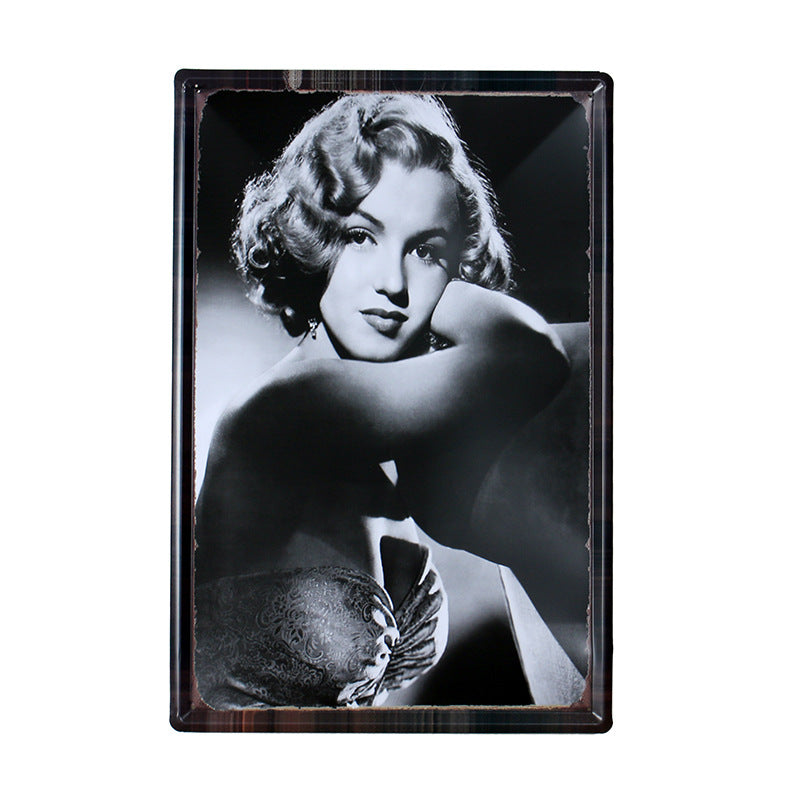 Marilyn Monroe Vintage Tinplate Painting - HOUSYE