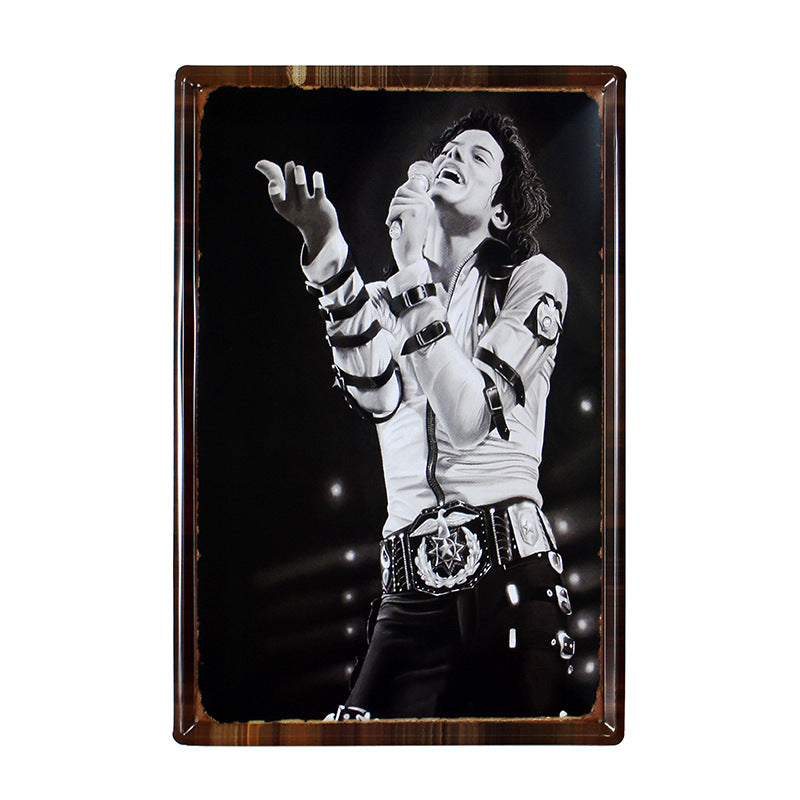 Michael Jackson Vintage Tinplate Wall Painting - HOUSYE