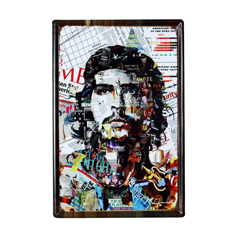 Guevara Vintage Tinplate Wall Painting - HOUSYE