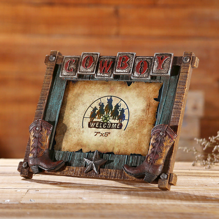 Western Cowboy Style Picture Frame - 01 - HOUSYE