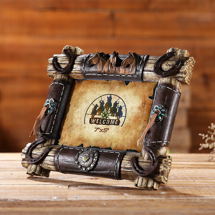 Western Cowboy Style Picture Frame - 05 - HOUSYE