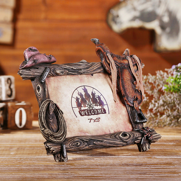 Western Cowboy Style Picture Frame - 02 - HOUSYE