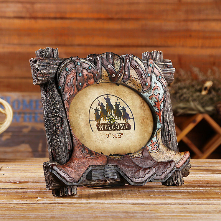 Western Cowboy Style Picture Frame - 03 - HOUSYE