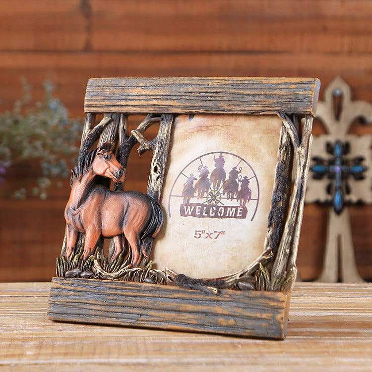 Western Cowboy Style Picture Frame - 04 - HOUSYE