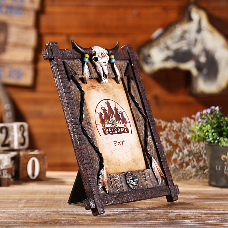 Western Cowboy Style Picture Frame - 06 - HOUSYE