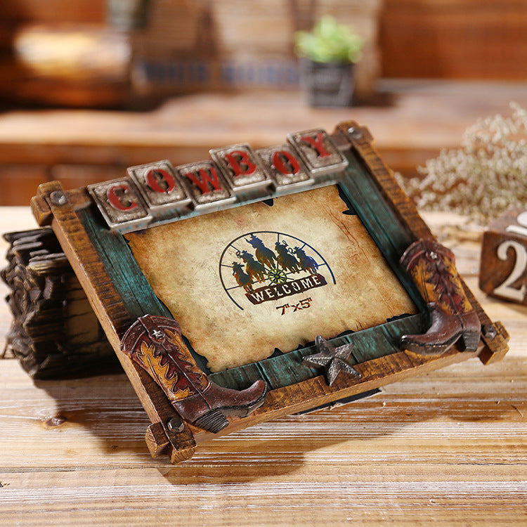 Western Cowboy Style Picture Frame - 01 - HOUSYE