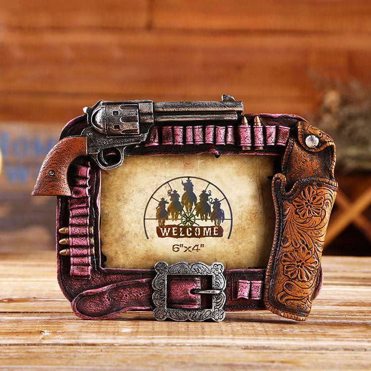 Western Cowboy Style Picture Frame - 07 - HOUSYE