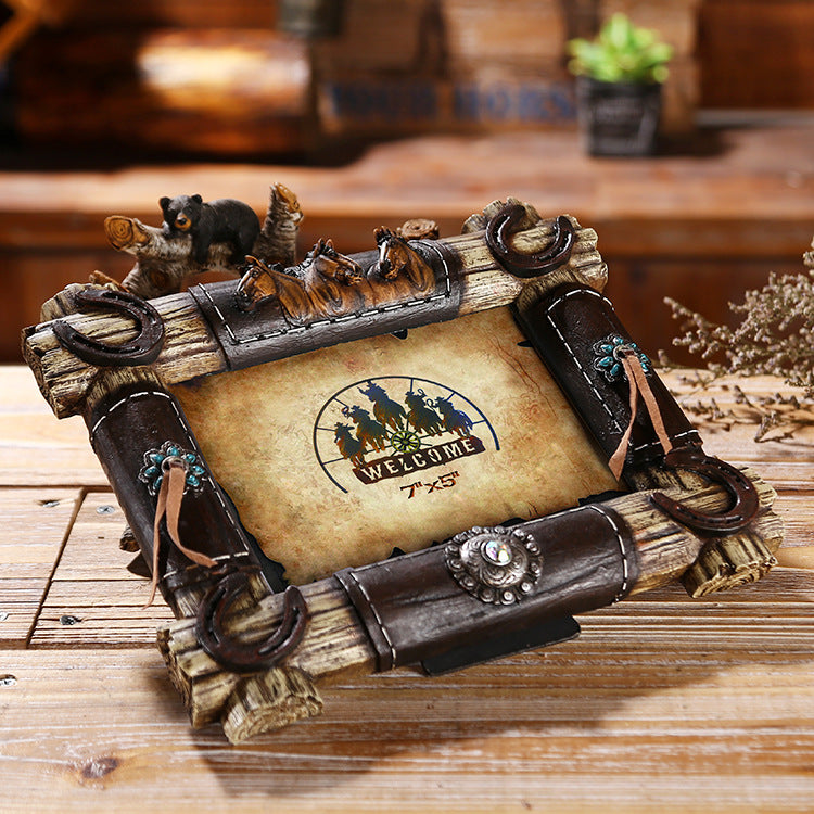 Western Cowboy Style Picture Frame - 05 - HOUSYE