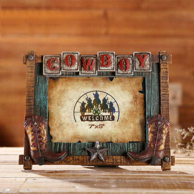 Western Cowboy Style Picture Frame - 01 - HOUSYE