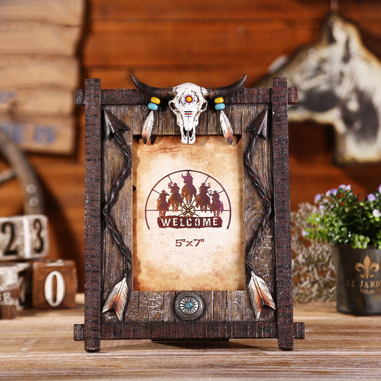 Western Cowboy Style Picture Frame - 06 - HOUSYE