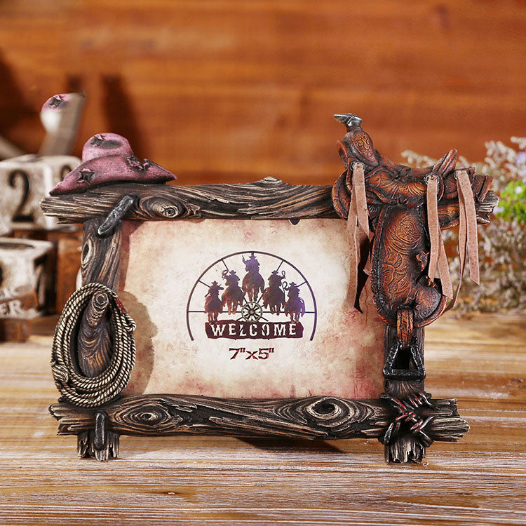 Western Cowboy Style Picture Frame - 02 - HOUSYE