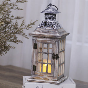 Rustic Wooden Lantern - HOUSYE